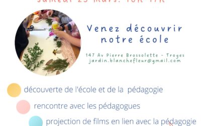 Porte ouverte école élémentaire et maternelle privée à Troyes mars 2023
